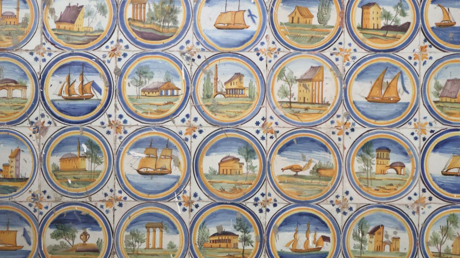 Traditional hand-painted ceramic tiles